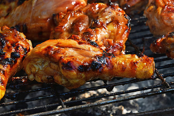 istock Barbecue chicken meat on grill 526276672