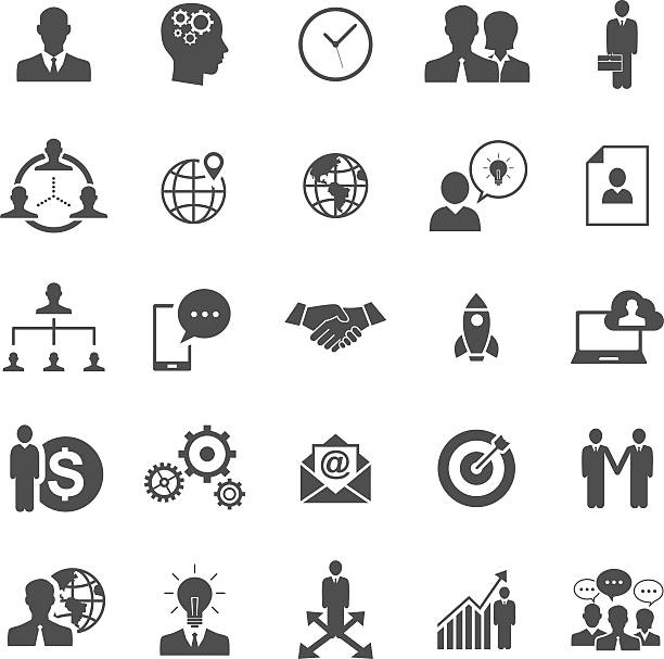 business-und management-symbole - avatar grafiken stock-grafiken, -clipart, -cartoons und -symbole