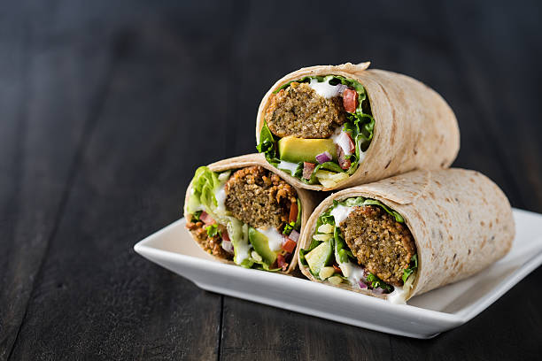 istock Vegetarian falafel wraps 526277056