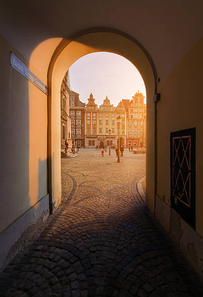 istock View from under the arch on market square in Wroclaw 526277436