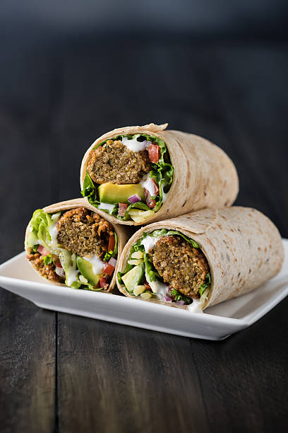 istock Vegetarian falafel wraps 526278336
