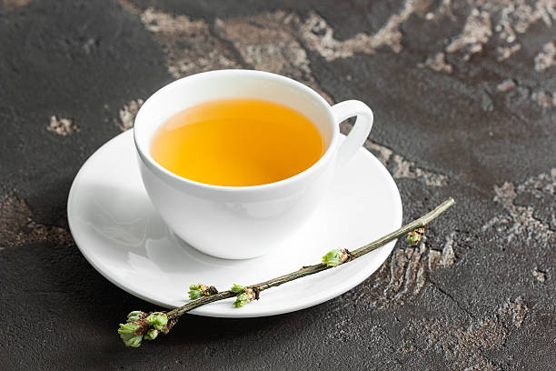 istock cup of tea on a brown background 526278444