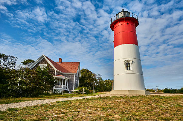 farol de cabo código - nauset beach imagens e fotografias de stock