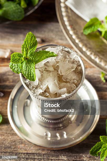 Cold Refreshing Classic Mint Julep Stock Photo - Download Image Now - Alcohol - Drink, Alcohol Abuse, Bar - Drink Establishment