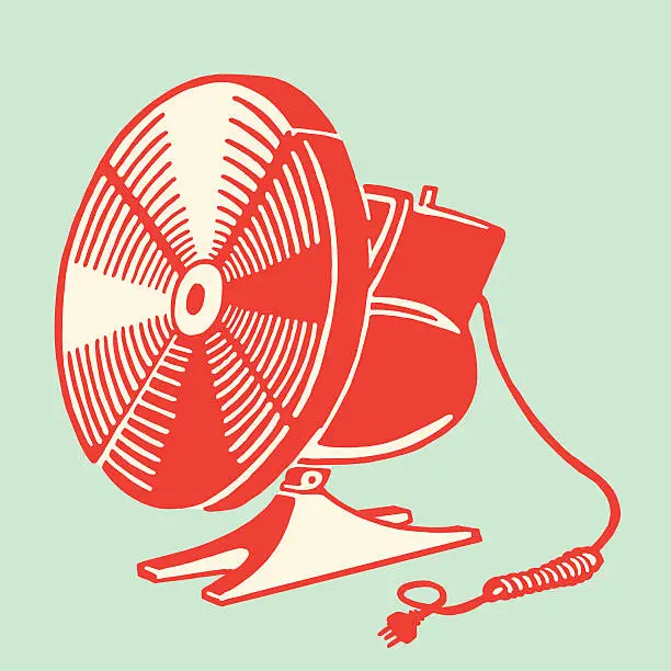 Vector illustration of Electric Fan