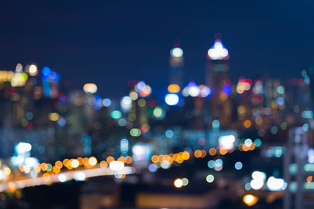 istock Abstract blurred bokeh lights, city downtown 526285322