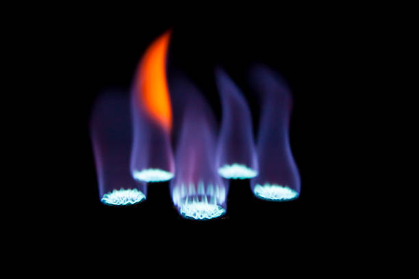 istock Gas burner on stove. 526289031