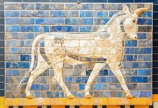 Fragment of the Ishtar Gate stock photo