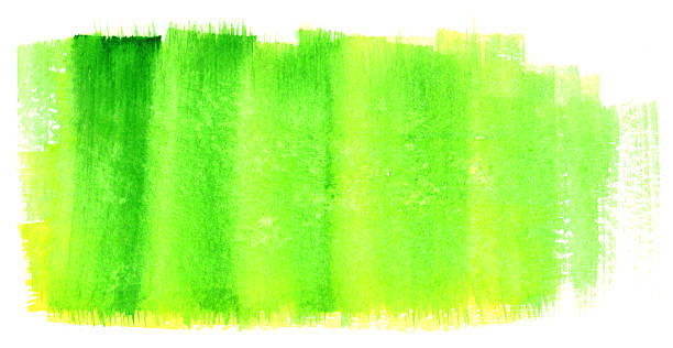 istock Watercolor green yellow neon bright isolated background 526289916