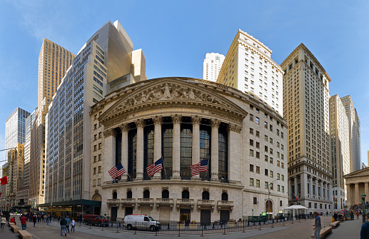 New York, USA-December 1, 2011: New York City is a dream place for travelling. There are so many attractions for people to discover. Here is the New York Stock Exchange in Wall Street, Manhattan, New York.