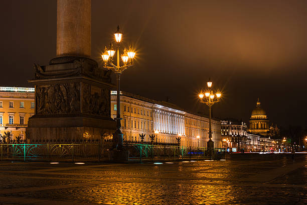 istock View of St. Isaac's Cathedral from Palace Square. Night 526296032