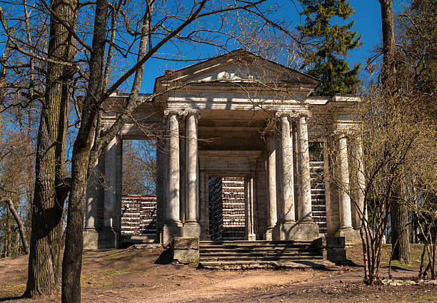 istock Russia. Gatchina Palace Park. Birch House. In front is a 526298554
