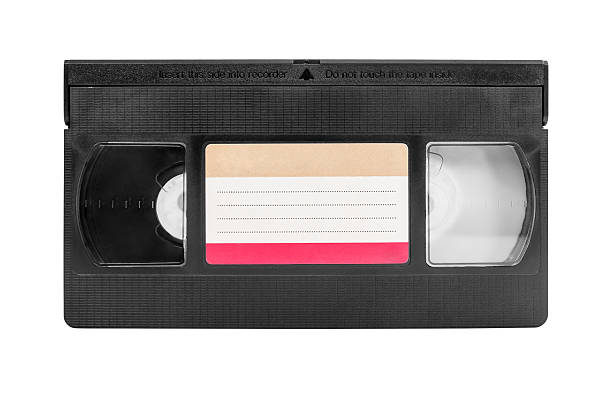 cassette vhs sur fond blanc - playback photos et images de collection