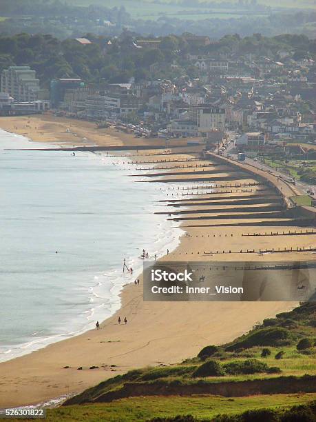 Summer Bay Seen From Above Stock Photo - Download Image Now - Aerial View, Beach, Isle Of Wight