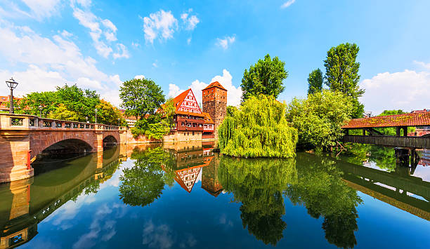 old town in nürnberg, deutschland - nürnberg stock-fotos und bilder