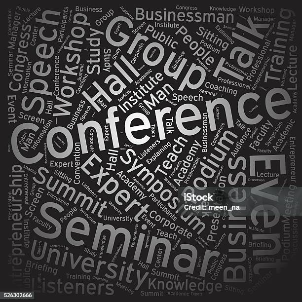 Word Level Conference Conference Word Cloud Art Background Stock Illustration - Download ...