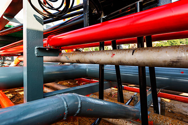 istock heating system. Pipelines, water pump, valves, manometers 526304038