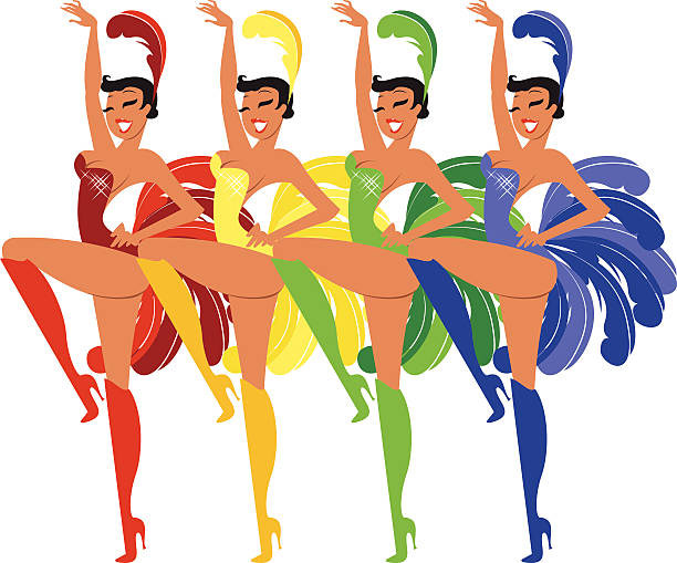 illustrazioni stock, clip art, cartoni animati e icone di tendenza di showgirls - showgirl