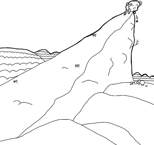 43 Drawing Of Man Pushing Rock Illustrations & Clip Art - iStock
