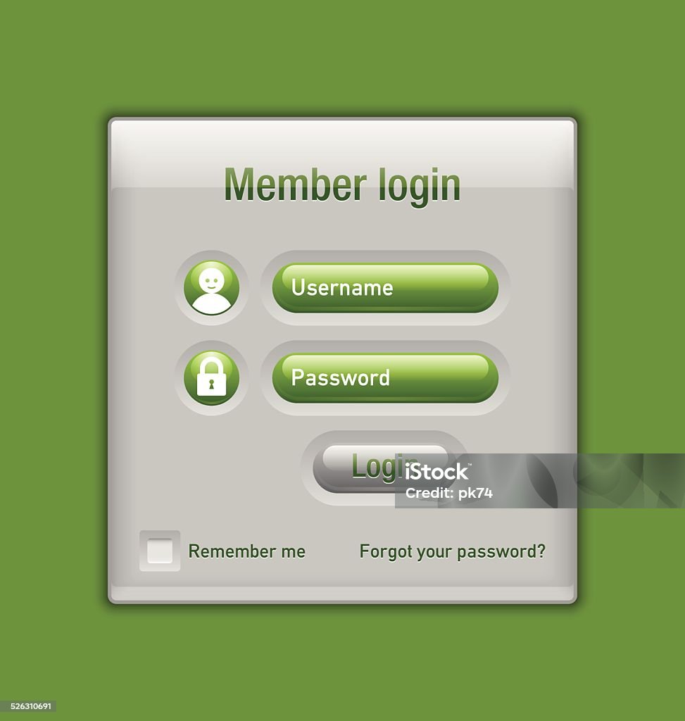 Members Log Member Login Website Element Stock Illustration - Download Image Now ...