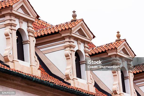 Roof With Three Attic Windows White Background Copy Space Stock Photo - Download Image Now