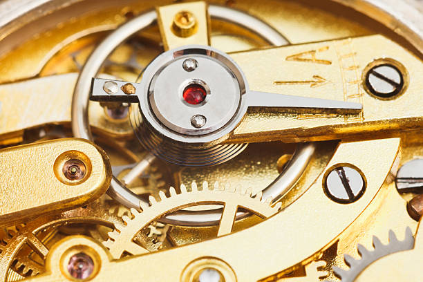 istock brass mechanical movement of retro watch 526322743