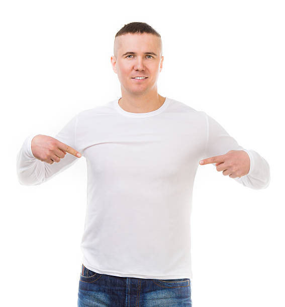 istock man in a white shirt with long sleeves 526327621
