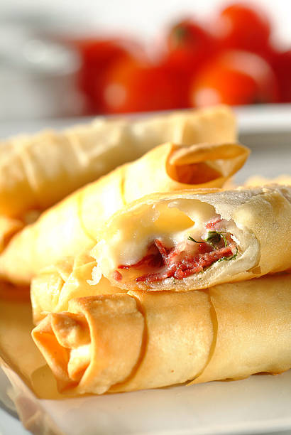 Filo Pastry Filo Pastry pastrami stock pictures, royalty-free photos & images