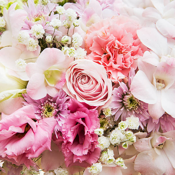 istock Beautiful flowers background for wedding scene 526327975
