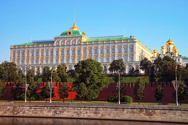 istock Moscow Grand Kremlin palace and Annunciation Cathedral 526349973