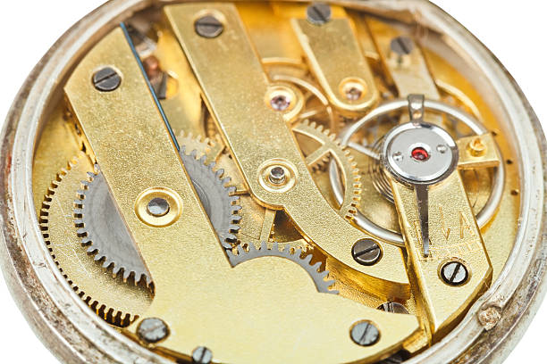 istock round brass movement of retro pocket watch 526351331