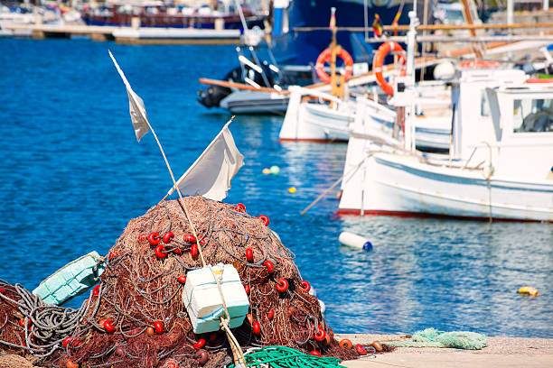 istock Fishing tackle in Formentera Mediterranean islands 526352303