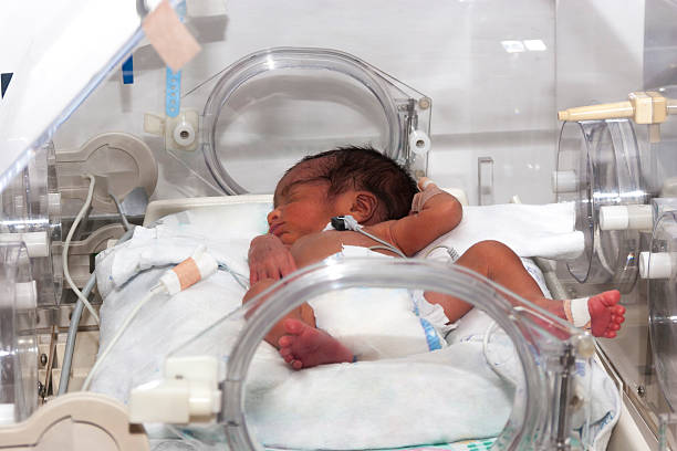 istock Newborn baby inside incubator 526352981