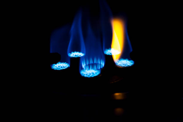 istock Gas burner on stove. 526353417