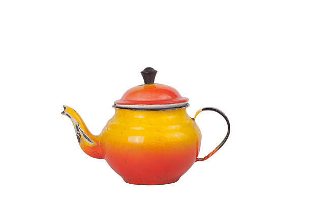istock old dirty enamel teapot isolated on white background 526354263