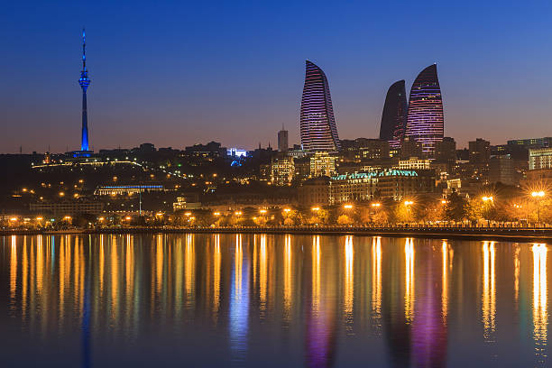 istock Flame Tower in Baku 526355385