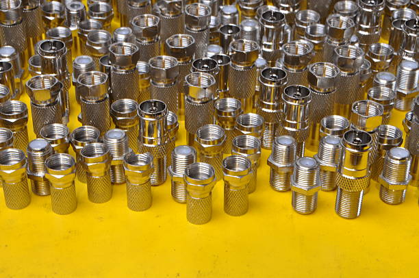 istock Connectors to connect coaxial rf cable 526357709