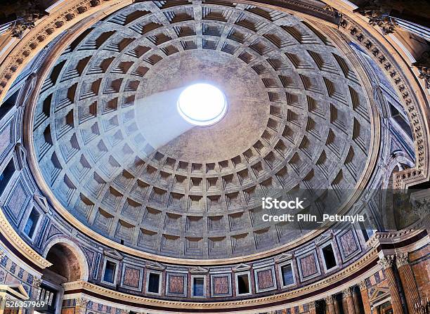 Pantheon In Rome Italy Stock Photo - Download Image Now - Architectural Dome, Capital Cities, Circle