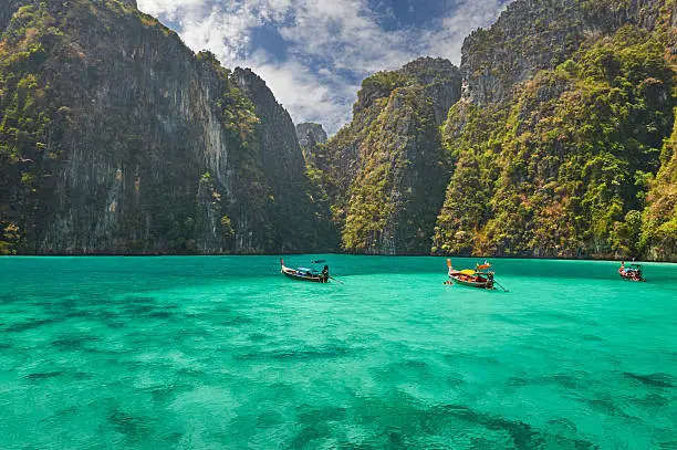 Photo of Phi-Phi island, Krabi Province, Thailand.