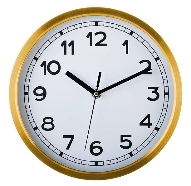 istock Wall clock isolated on white. Ten past ten. 526370435