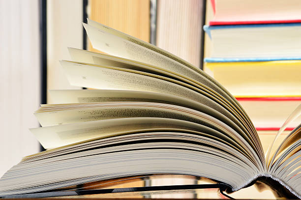 istock Composition with hardcover books in the library 526370441