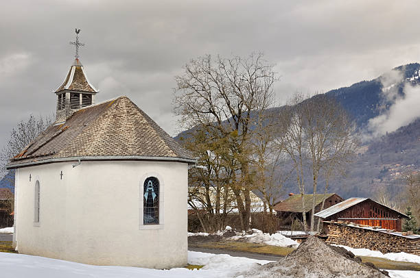 istock french village with chapel 526370713