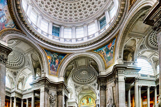 pantheon в париже, франция - pantheon paris paris france france europe стоковые фото и изображения