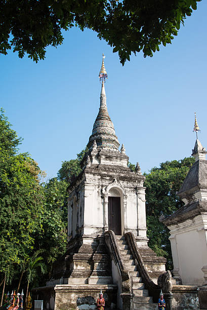 istock White pagoda in temple at Chiang Mai, Thailand. 526374587