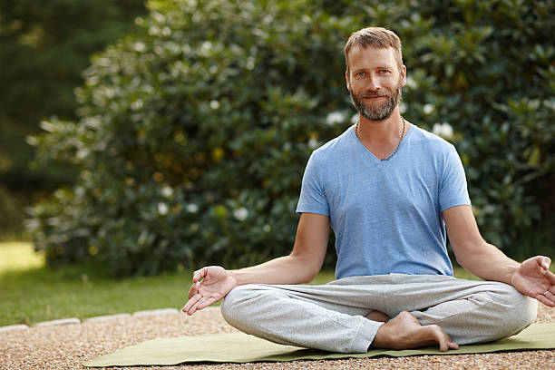 istock Achieving health and happiness through yoga 526389695