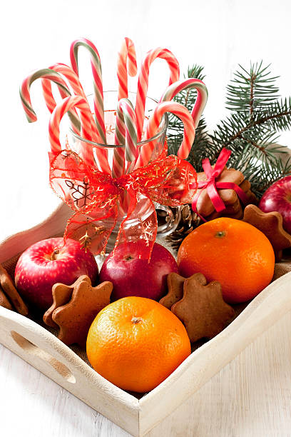 istock Christmas sweets with holiday decoration 526390361