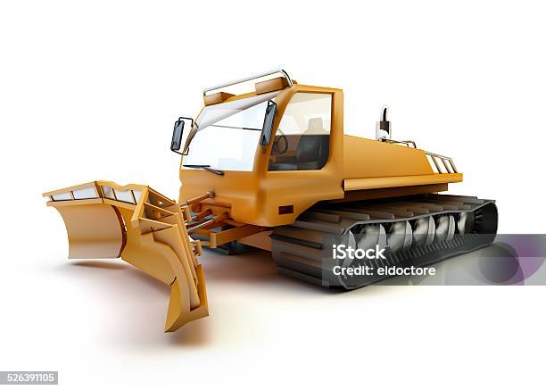 Snow Vehicle Isolated On White Background Stock Photo - Download Image Now - Activity, Adventure, Agricultural Machinery