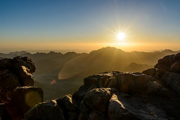 istock Egypt, Sinai, Mount Moses. View from road on which pilgrims 526393907