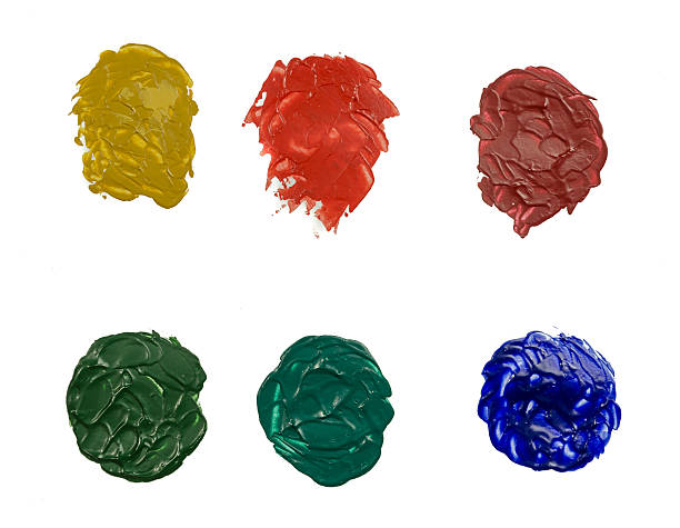 istock Abstract hand painted acrylic color background 526421389