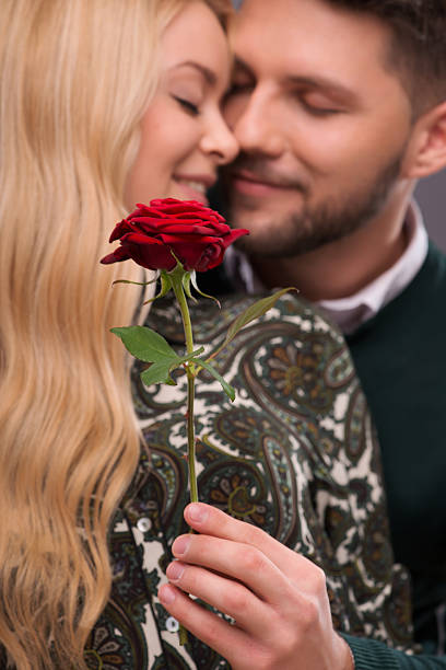 istock Lovely couple waiting St. Valentine Day 526422231